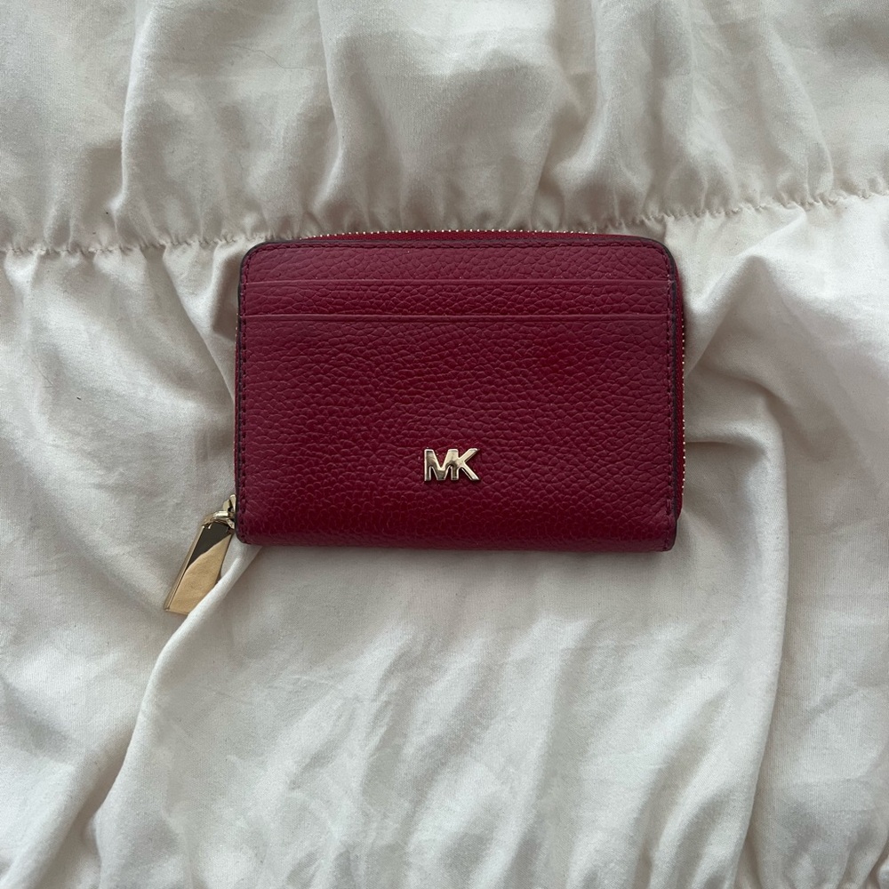 Michael Kors Deep Red Leather Card Holder
